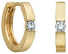 Yellow Gold Diamond Hoop Earrings