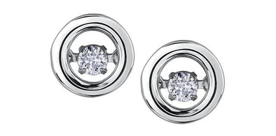 White Gold Diamond Stud Earrings.