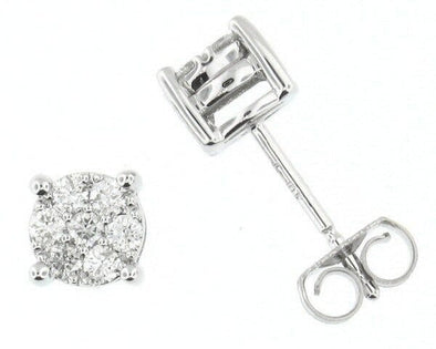 White Gold Diamond Stud Earrings