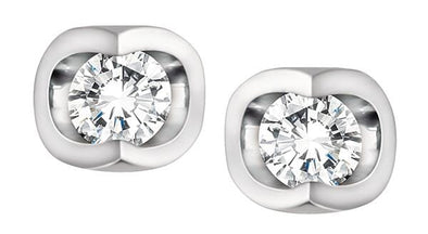 White Gold Diamond Stud Earrings