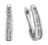 White Gold Diamond Hoop Earrings