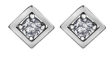 White Gold Diamond Stud Earrings