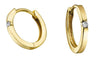 Yellow Gold Diamond Hoop Earrings