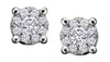 White Gold Diamond Stud Earrings