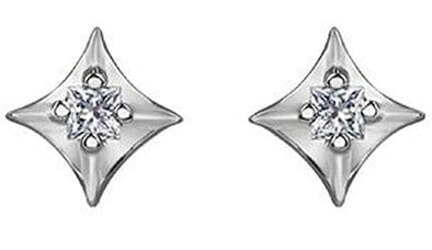 White Gold Canadian Diamond Stud Earrings