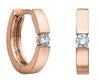 Rose Gold Diamond Huggie Earrings