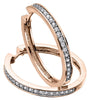 Rose Gold Diamond Hoop Earrings