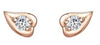 Rose Gold Canadian Diamond Stud Earrings.