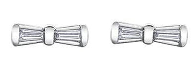 White Gold Diamond Stud Earrings.