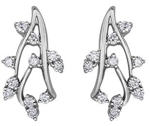 White Gold Diamond Drop Earrings.