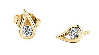 Yellow Gold Canadian Diamond Stud Earrings