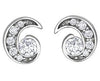 White Gold Canadian Diamond Stud Earrings.