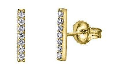 Yellow Gold Diamond Stud Earrings