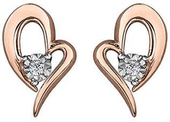 Rose Gold Diamond Stud Earrings