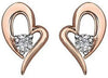 Rose Gold Diamond Stud Earrings