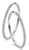 White Gold Diamond Hoop Earrings