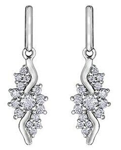 White Gold Diamond Drop Earrings