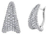 White Gold Diamond Lever Back Earrings