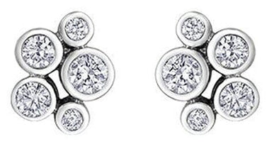 White Gold Diamond Stud Earrings