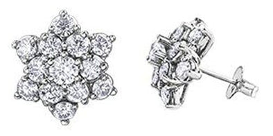 White Gold Diamond Stud Earrings