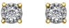 Yellow Gold Diamond Stud Earrings.