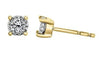 Yellow Gold Diamond Stud Earrings.