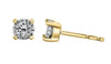 Yellow Gold Diamond Stud Earrings.