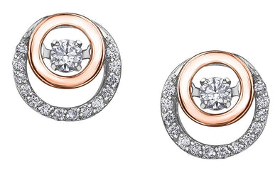 White Gold Canadian Diamond Stud Earrings