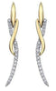 Yellow Gold Diamond Drop Earrings