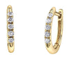 Yellow Gold Diamond Hoop Earrings