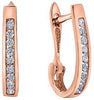 Rose Gold Diamond Hoop Earrings