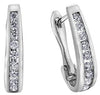 White Gold Diamond Hoop Earrings.