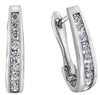 White Gold Diamond Hoop Earrings.