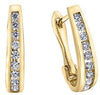 Yellow Gold Diamond Hoop Earrings.