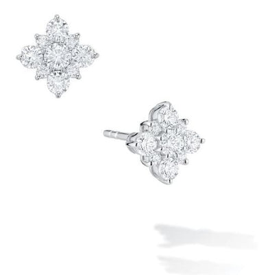 White Gold Diamond Stud Earrings