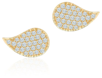 Yellow Gold Diamond Stud Earrings