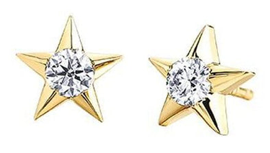 Yellow Gold Canadian Diamond Stud Earrings