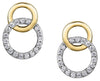 Yellow Gold Diamond Stud Earrings