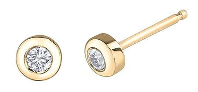 Yellow Gold Canadian Diamond Stud Earrings