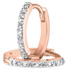 Rose Gold Diamond Hoop Earrings