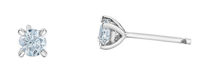 White Gold Lab-Grown Diamond Stud Earrings.