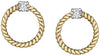 Yellow Gold Diamond Earrings.