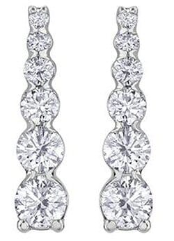 White Gold Diamond Drop Earrings