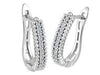 White Gold Diamond Lever Back Earrings