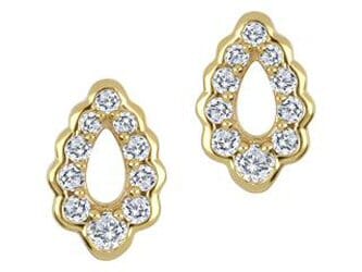 Yellow Gold Canadian Diamond Stud Earrings.