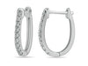 White Gold Diamond Hoop Earrings