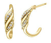 Yellow Gold Diamond Earrings.