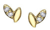 Yellow Gold Diamond Stud Earrings.