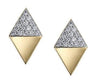 Yellow Gold Diamond Stud Earrings.