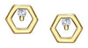 Yellow Gold Diamond Stud Earrings.